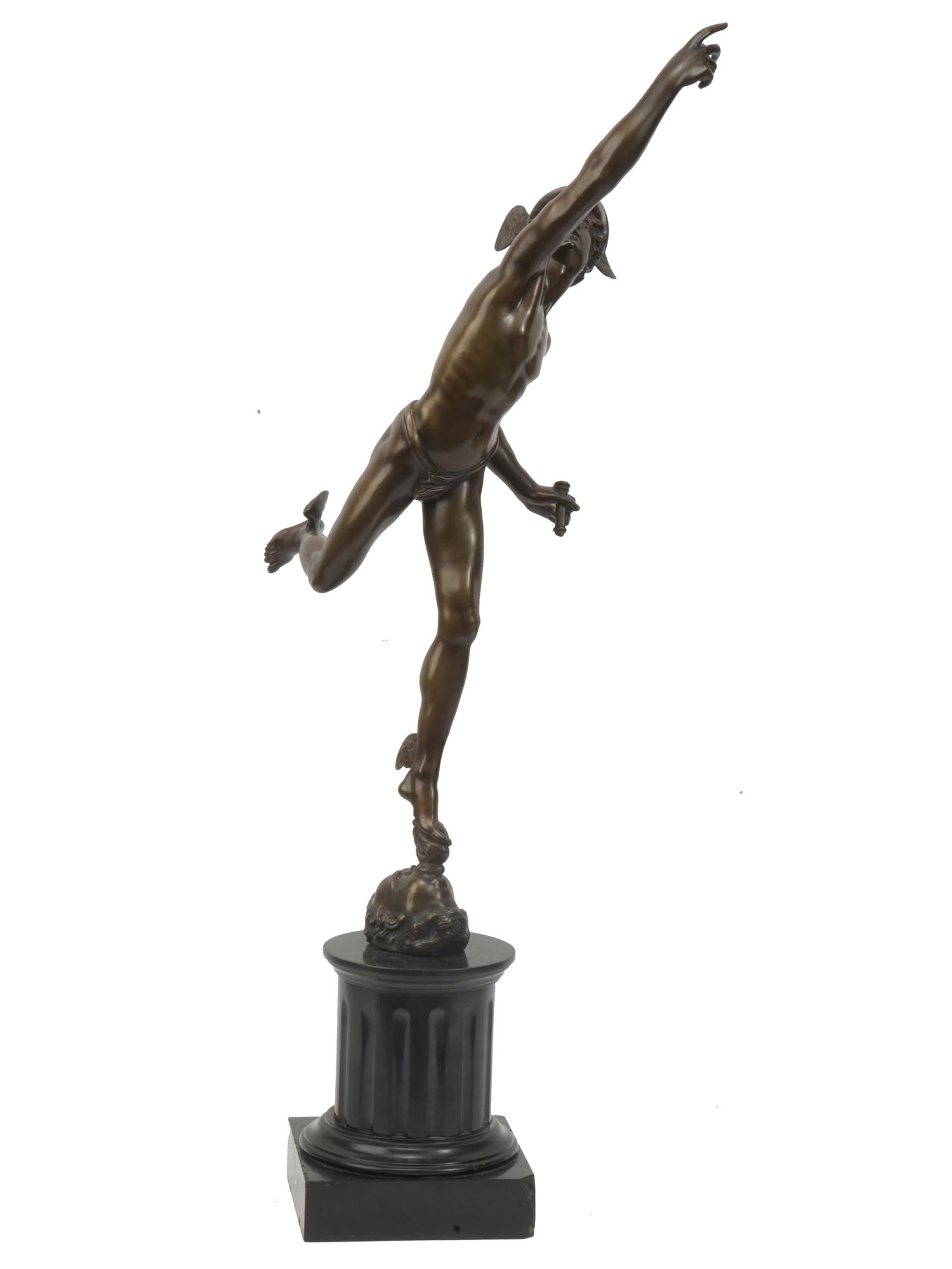 BRONZE FIGURE FLYING MERCURY AFTER GIAMBOLOGNA PIC-2